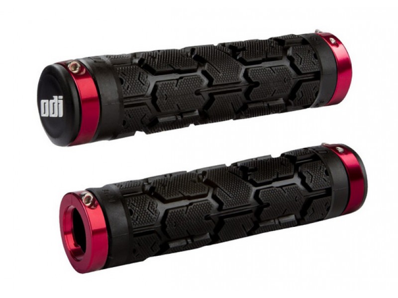 Гріпси ODI Rogue MTB Lock-On Bonus Pack Black w/Red Clamps (чорні з червоними замками)